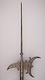 Halberd, Steel, wood, gold, Italian