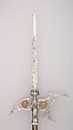 Halberd, Steel, brass, wood, gold, Italian