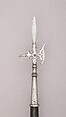 Halberd-spontoon, Steel, wood (ash), possibly Italian