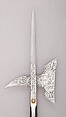 Halberd, Steel, wood (beech), brass, Italian