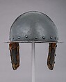 Siege Helmet, Steel, leather, textile, French