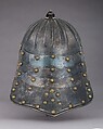 Lobster-Tail Burgonet (Zischägge), Steel, gold, brass, leather, textile, German