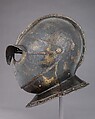 Closed Burgonet of "Savoyard" Type, Possibly Made for Théodore Agrippa d'Aubigné (1552–1630), Steel, leather, gold, Italian