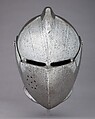 Close Helmet for Tournament, Steel, brass, Italian
