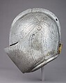 Close Helmet for Tournament, Steel, brass, Italian