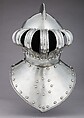 Burgonet, Steel, leather, German