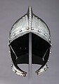 Burgonet, Steel, leather, Italian