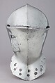 Front Half of a Tournament Helm, Steel, leather, Anglo-Flemish