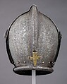 Close-Helmet for the Tournament on Foot, Steel, gold, brass, Italian, Milan; or Spanish, Eugui