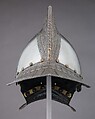 Burgonet, Steel, gold, leather, brass, French