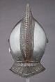 Burgonet, Steel, gold, leather, brass, French