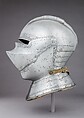 Close Helmet, Steel, leather, copper alloy, possibly Italian or Flemish