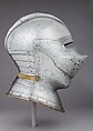 Close Helmet, Steel, leather, copper alloy, possibly Italian or Flemish