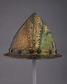 Cabasset, Steel, polychromy, brass, Italian