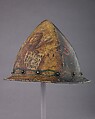 Cabasset, Steel, polychromy, brass, Italian