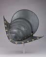 Comb Morion, Steel, brass, leather, German, possibly Brunswick