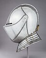 Armet, Steel, leather, brass, gold, Italian