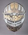 Close-Helmet in the style of the 16th century, Steel, gold, copper alloy, France, Paris