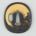 Sword Guard (Tsuba), Iron, silver, gold, copper, Japanese