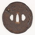 Sword Guard (<i>Tsuba</i>), Iron, gold, Japanese