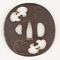 Sword Guard (<i>Tsuba</i>), Iron, gold,, Japanese