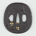 Sword Guard (<i>Tsuba</i>), Iron, gold, copper, Japanese