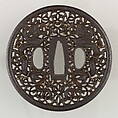Sword Guard (<i>Tsuba</i>), Iron, gold, copper, Japanese
