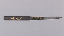 Knife Handle (Kozuka) with Blade, Copper, gold, copper-gold alloy (shakudō), steel, Japanese