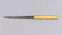 Knife Handle (Kozuka) with Blade, Copper-gold alloy (shakudō), gold, silver, steel, Japanese
