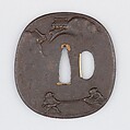 Sword Guard (Tsuba), Iron, gold, silver, copper, Japanese