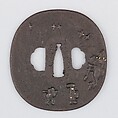 Sword Guard (Tsuba), Iron, gold, silver, copper, Japanese