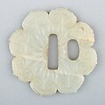 Sword Guard (Tsuba), Jade, copper, Japanese