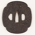 Sword Guard (Tsuba), Iron, gold, Japanese