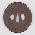 Sword Guard (Tsuba), Iron, copper, Japanese