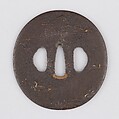 Sword Guard (Tsuba), Iron, copper, Japanese