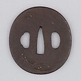 Sword Guard (Tsuba), Iron, copper, Japanese