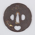 Sword Guard (Tsuba), Iron, copper, Japanese