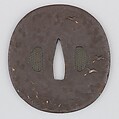 Sword Guard (Tsuba), Iron, gold, silver, Japanese
