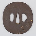 Sword Guard (Tsuba), Iron, copper, Japanese