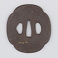 Sword Guard (Tsuba), Iron, copper, gold, silver, copper-silver alloy (shibuichi), Japanese