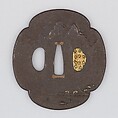 Sword Guard (Tsuba), Iron, copper, Japanese