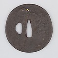 Sword Guard (Tsuba), Iron, silver, copper, Japanese