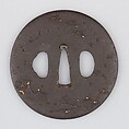 Sword Guard (Tsuba), Iron, silver, copper, Japanese