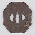 Sword Guard (Tsuba), Iron, gold, silver, copper, Japanese