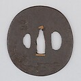 Sword Guard (Tsuba), Iron, copper, Japanese