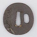 Sword Guard (Tsuba), Iron, copper-gold alloy (shakudō), gold, copper, Japanese