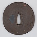 Sword Guard (Tsuba), Iron, silver, copper, Japanese