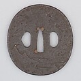 Sword Guard (Tsuba), Iron, copper, Japanese