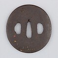 Sword Guard (Tsuba), Iron, copper, Japanese