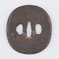Sword Guard (Tsuba), Iron, copper, Japanese